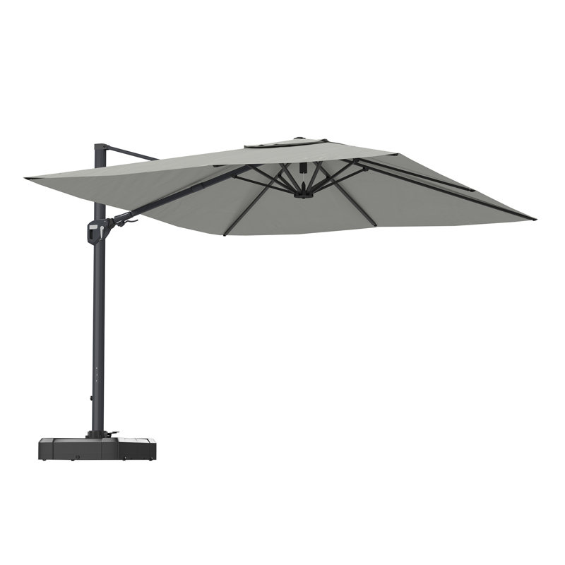 Chasteline 130" Square Cantilever Umbrella, Grey