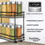 LYNK PROFESSIONAL® Pull Out Spice Rack Organizer for Inside Kitchen Cabinets - 4-1/4 inch, Black