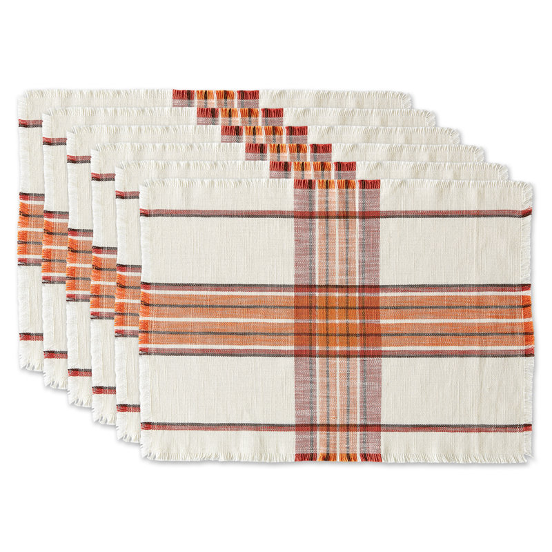 Ensemble de napperons en coton 6 pièces Chrystiana