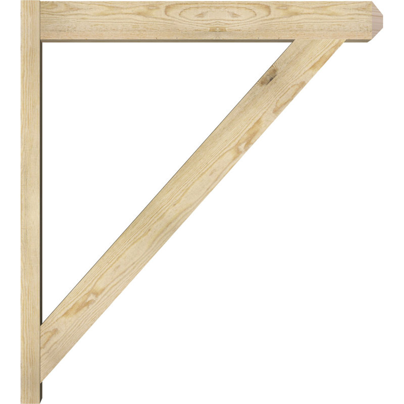 Artisan traditionnel en bois rustique, Sapin Douglas de 6 po (sciage brut), P 38 po x H 42 po