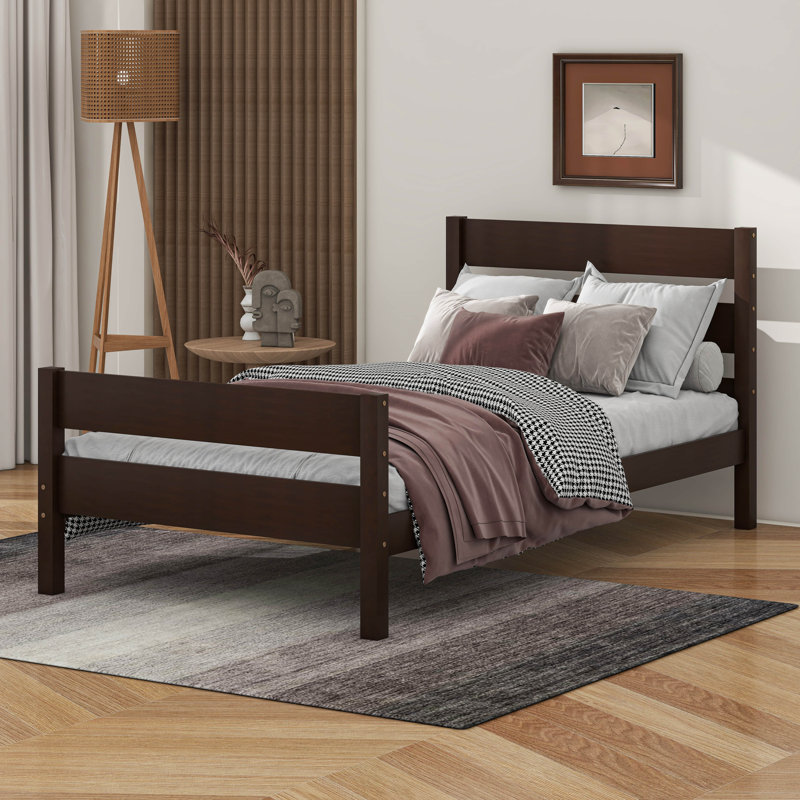 Cadres de lit plateforme en bois, Espresso