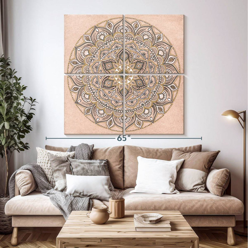 Mandala Kerner Blush, H 50 po x l 50 po