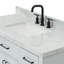 Meuble-lavabo simple en bois massif 48 po avec lavabo en marbre de Carrare 1,5 po Tidworth-241627203-208231500