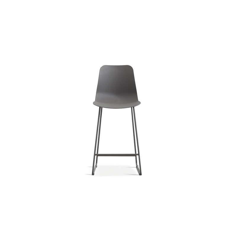 Briyan Counter Stool with Metal Frame, Grey