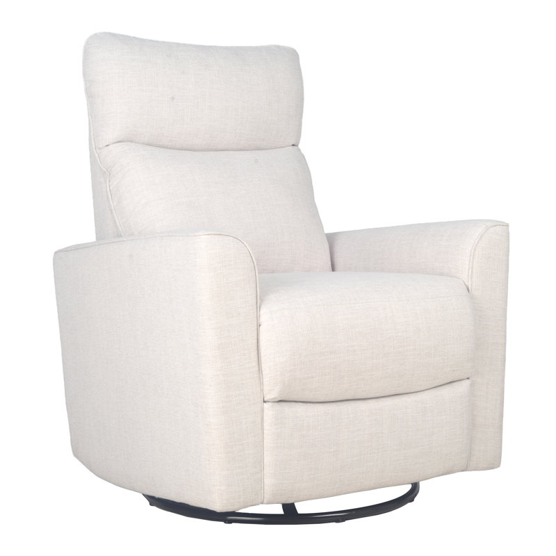 Soho Swivel Glider, Ivory Polyester Blend