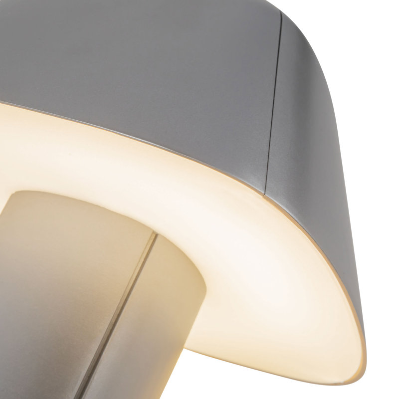 Folio 10-in Black dimmable LED Table Lamp, Space Gray