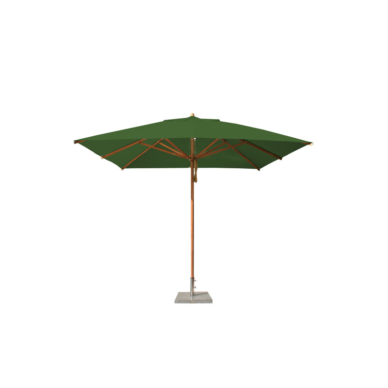 Parasol de marché 11 pi Avery, Velours vert forêt, L 132 po x P 132 po