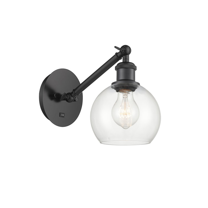 Shauna Armed Sconce, Matte White, Antique Brass, Incandescent