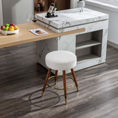 Tabouret à hauteur de comptoir rembourré Boucle, pivotant à 360 °