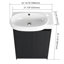  Ensemble de meuble-lavabo simple autoportant 23 po avec comptoir en céramique Derwent et support de rangement mural 12 po-647804749