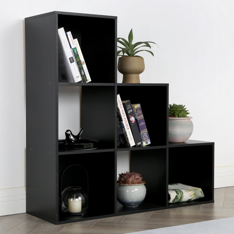 Mitsu 90cm H x 90cm W Cube Bookcase, Black