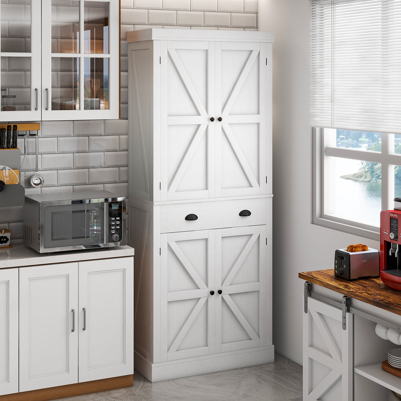 Millwood Pines Carmenate 72 6 Kitchen Pantry Wayfair Canada   Carmenate 726 Kitchen Pantry 