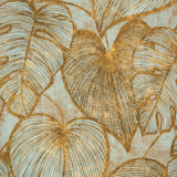 Julie Feels Home Collection Glitter/Shimmer Large Monstera Leaf Wallpaper Roll