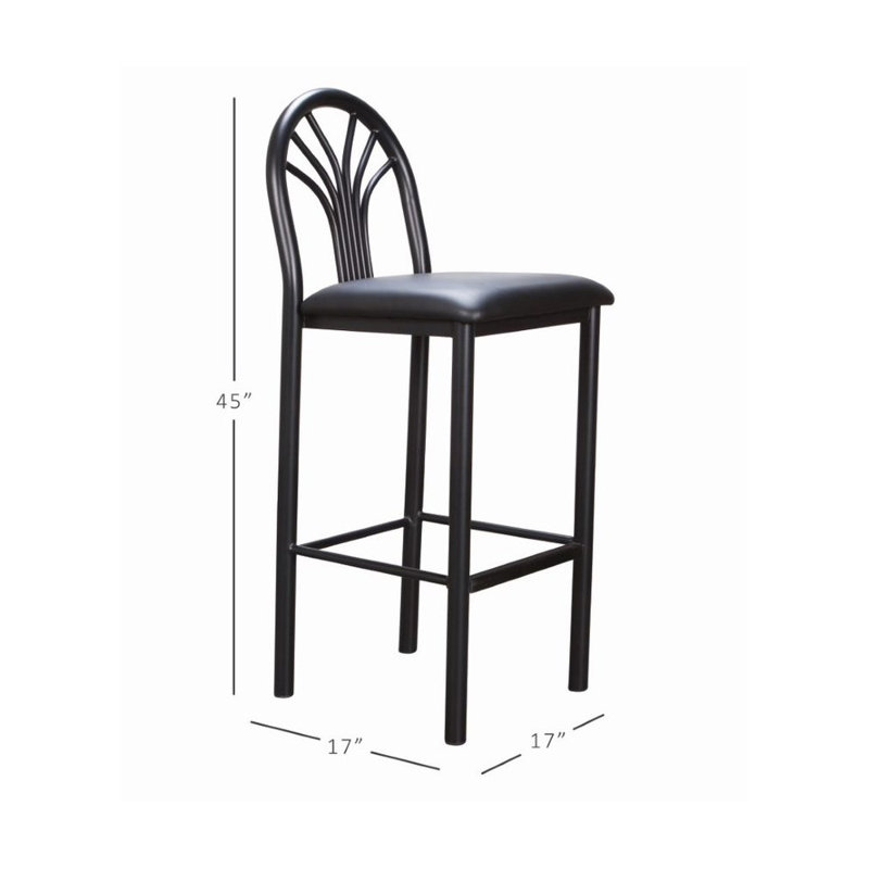 Jevhen Upholstered Counter Stool with Metal Frame