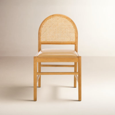 Ottavia Rattan And Leather Dining Chair