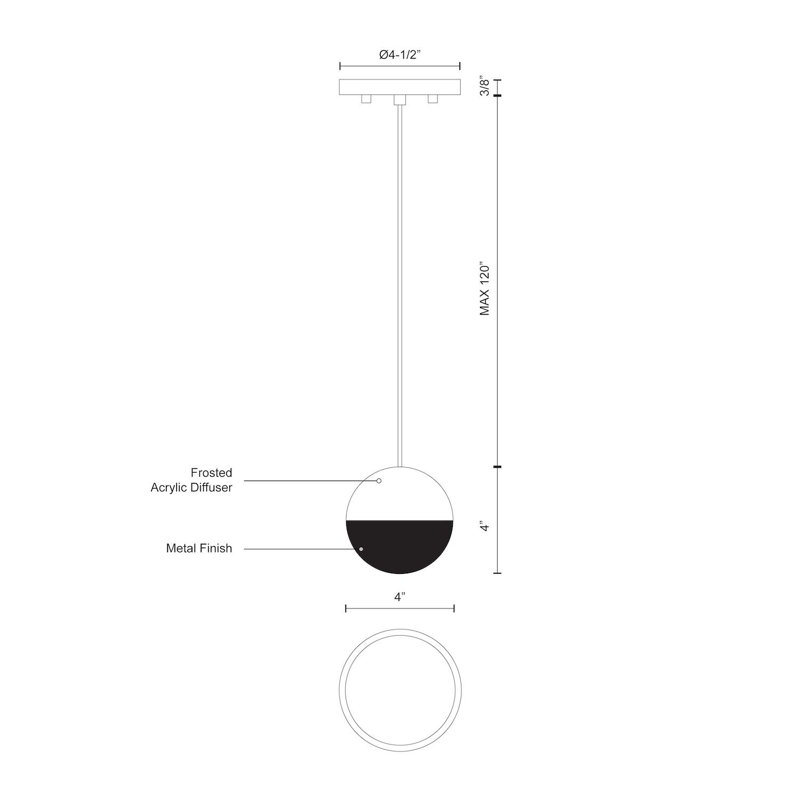 1 - Light LED Pendant
