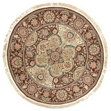 High-Quality Hand-Knotted Multi And Wine Area Rug