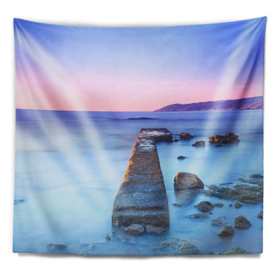 Tapisserie marine mauve et ciel marin