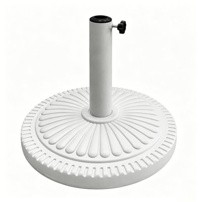 22 lb Base de parasol de patio blanche
