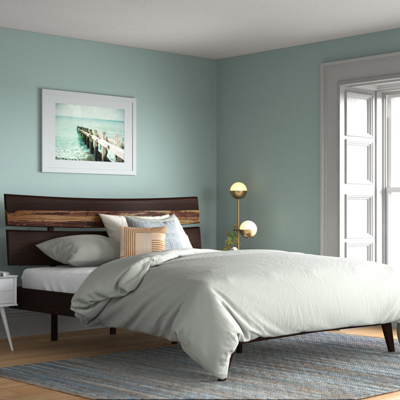 Lucinda Solid Wood Slat Bed, California King, Sable