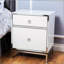 2 Drawer Bedside Table, White, Elegant