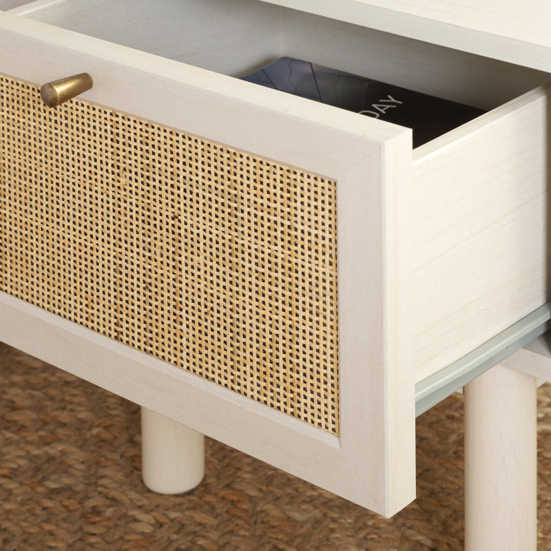 Angeliana 15.35'' W Nightstand, Bleached White
