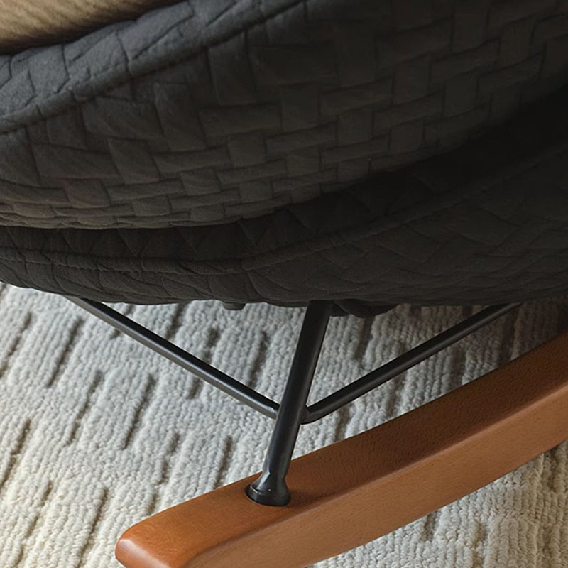 Chaise berçante moderne et décontractée, Noir/crème