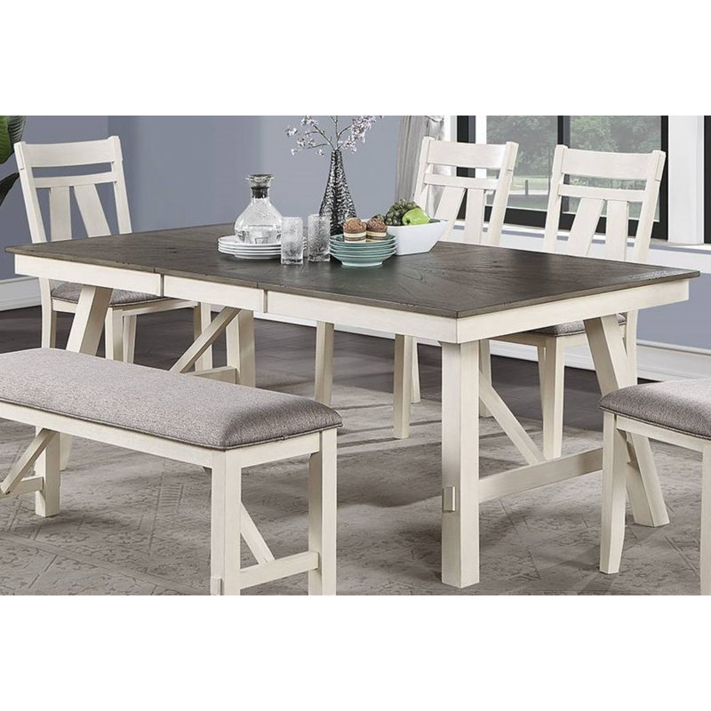 Ericyyi 78 " Extendable Rectangular Dining Table, White