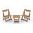Foldable Small Table and Chair Set with 2 Chairs and Rectangular Table-1288863968