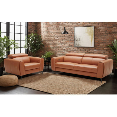 Milan Leather Recliner by The Classy Home