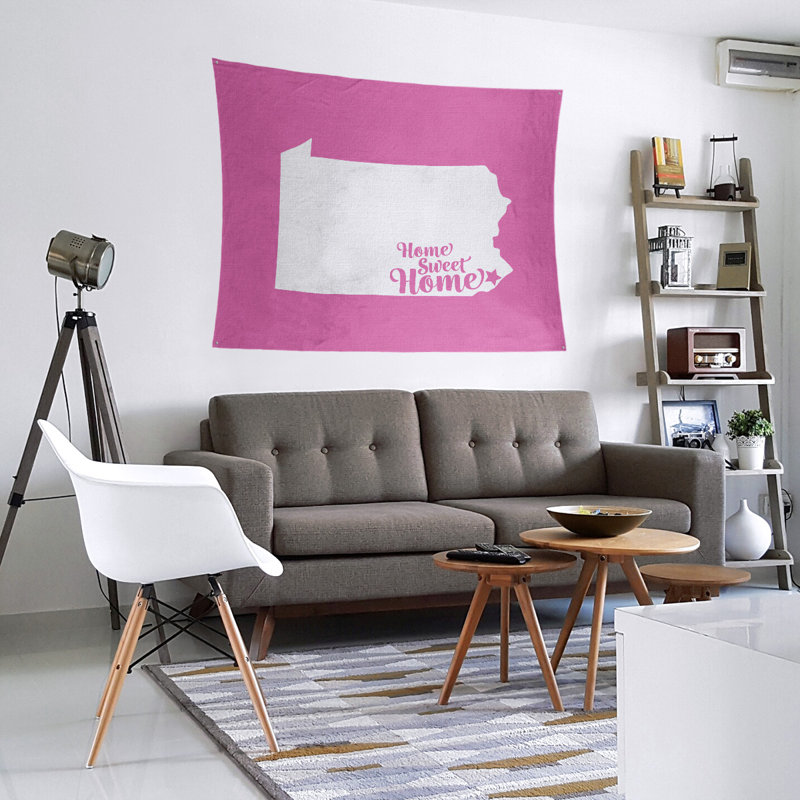 Tapisserie Home Sweet Philadelphia, Rose, H 60 po x l 51 po