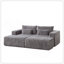 Méridienne surdimensionnée de 102 po, sans assemblage requis, causeuse en peluche nuage avec deux repose-pieds amovibles, fauteuil-lit moderne moelleux pour le salon intérieur-125590812-118043364