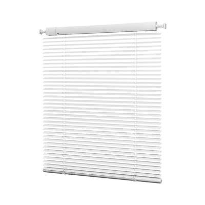 Zimjaho No Drill Cordless Blackout Mini Blinds for Indoor Windows White 23"W X 48"H