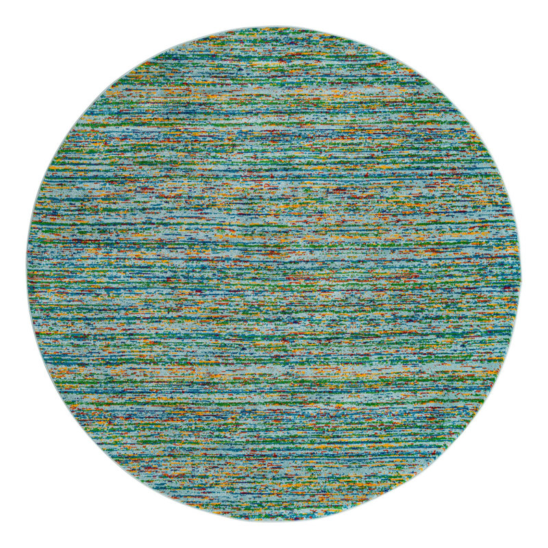Malaija Abstract Indoor Rug, Round 7'10"