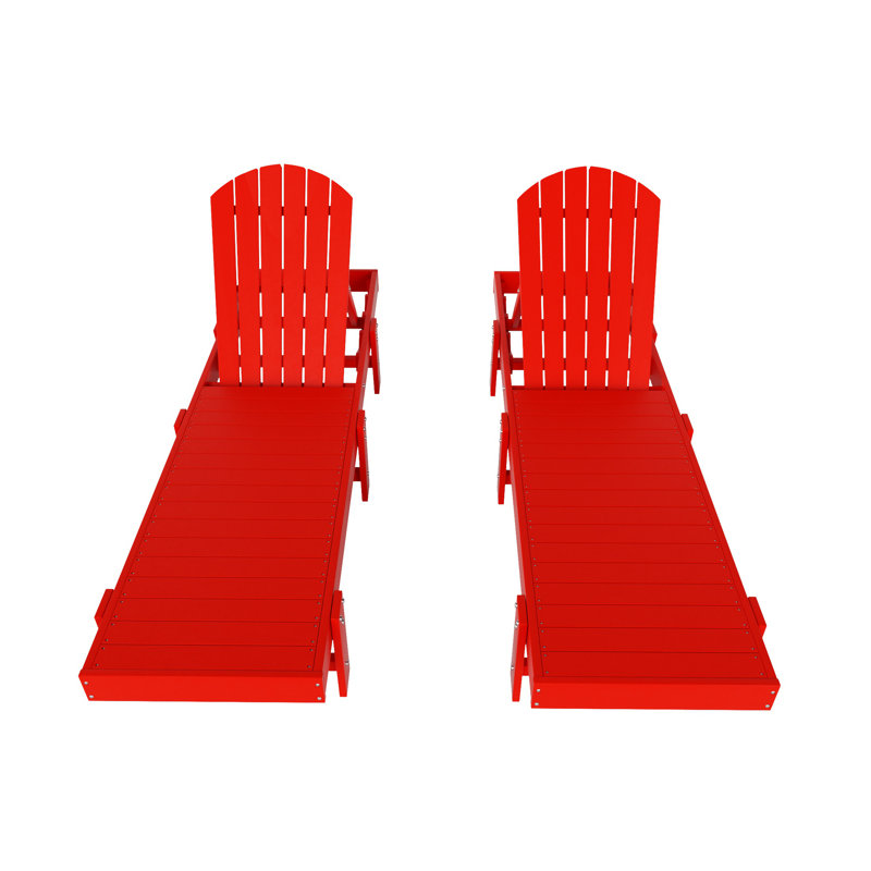 Altura Outdoor Chaise Lounge Set, Red