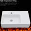 Lavabo de salle de bain rectangulaire en céramique 23,66 "x 16,5" avec barre à serviettes noire, compatible avec différents types de robinets - Stabilité structurelle murale blanche