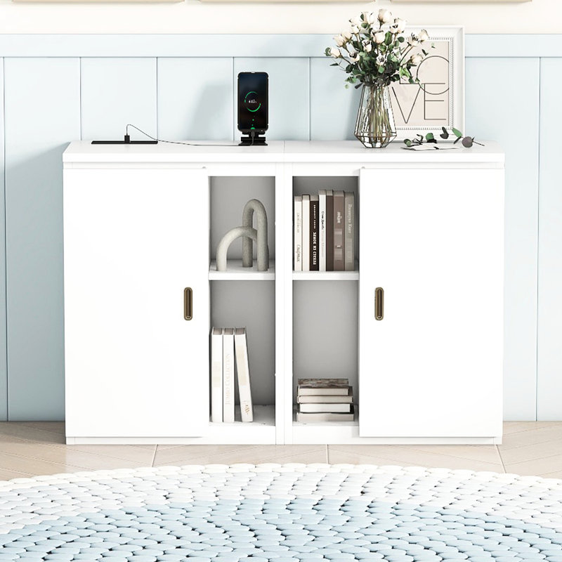 Grand lit blanc avec options de rangement - Polyvalent pour les armoires peu encombrantes, idéal pour le travail au bureau
