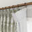 TWOPAGES Unlined Floral Curtain Printed Faux Linen Pinch Pleat Curtain-124071139-118032932