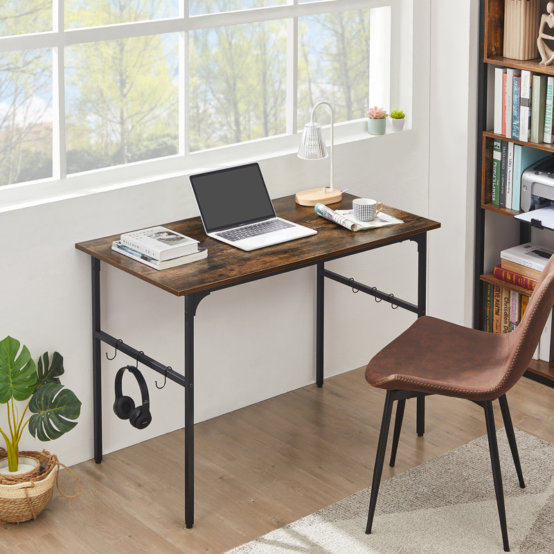 Branshed Computer Writing Desk with 4 Hooks, 29.5" H x 43.3" W x 22.8" D