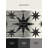 Soft Plush Dunkle Shuriken Throwing Star Mid-Century Starburst Area Rug in Beige – Black Binding-1951628287