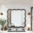 Solid Wood Wavy Square Mirror for Bathroom, Bedroom, Living Room, Dining Room, Cloakroom, Entryway-1828589756-1828589757-1814359733