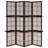 Tan and Cappuccino 4-Panel Folding Screen