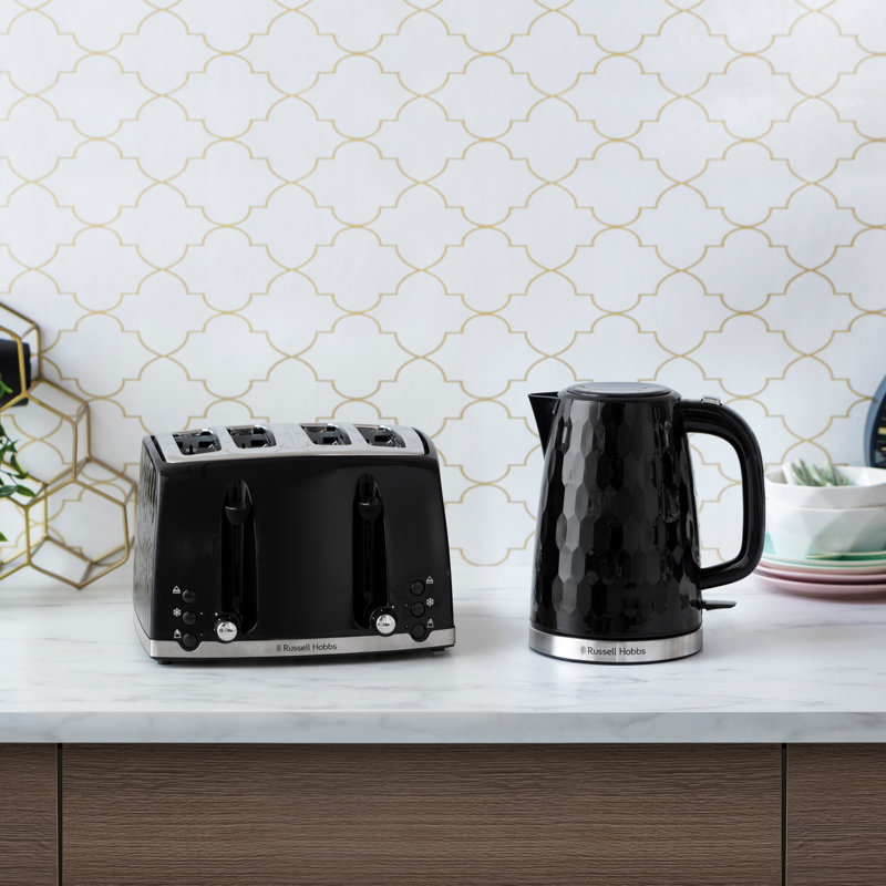 Russell Hobbs 4 Slice Honeycomb Toaster, Black