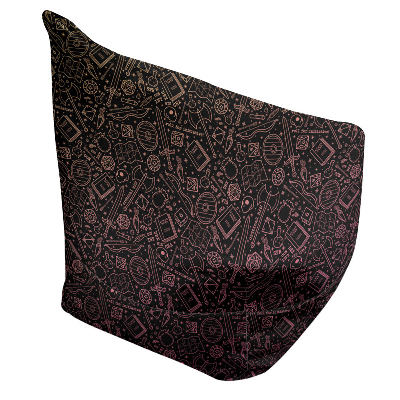 Leffel Bean Bag, 120" H x 31" W x 60" D, Poly-fill, Yellow/Pink