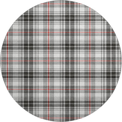 Premium Machine Washable Lyndhurst AMF993 Plaid Rug