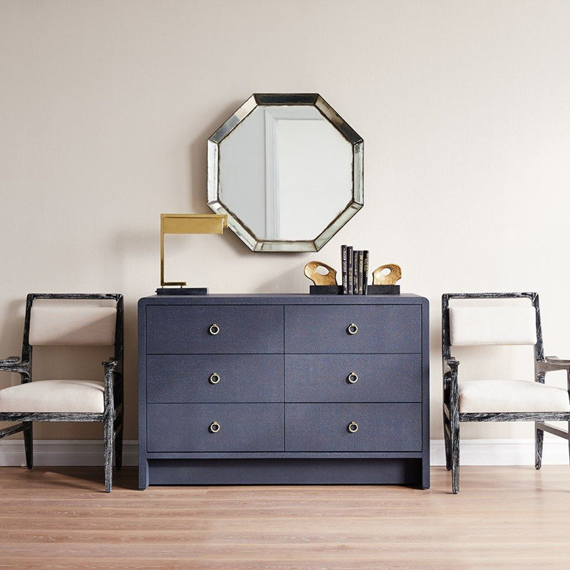 Octet Flat Metal Beveled Wall Mirror