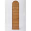 Grande bibliothèque de coin arquée avec porte à volets, vitrine d'angle étroite en bois, support de rangement de coin autoportant pour salon, chambre à coucher, petit espace, brun noyer