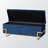 Ivaniel Velvet Storage Ottoman in Rectangle With Metal Legs, 18.5'' H X 47.85'' W X 16.25'' D