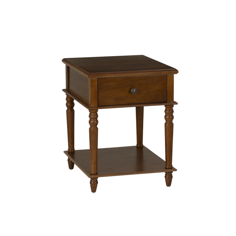 Birkley End Table with Storage, Hazelnut