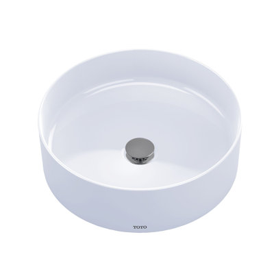 TOTO® Arvina™ 16-9/16" Round Vessel Bathroom Sink, Cotton White